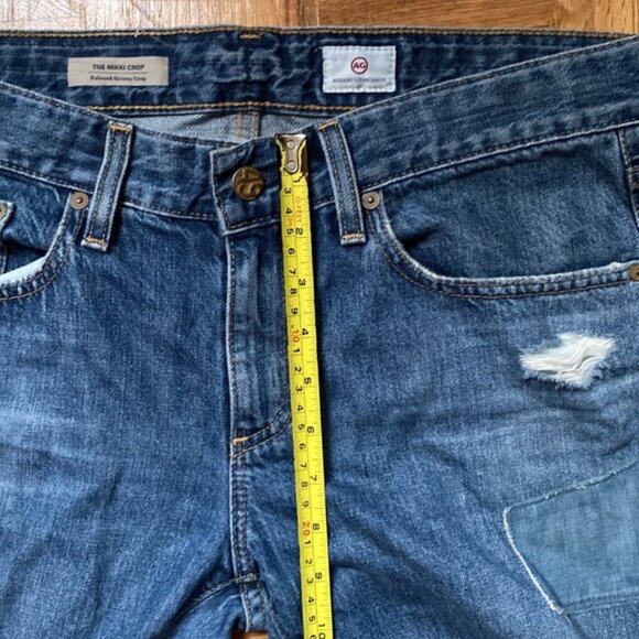 AG ADRIANO GOLDSCHMIED The Nikki Crop Relaxed Skinny distressed jeans - Picture 11 of 15